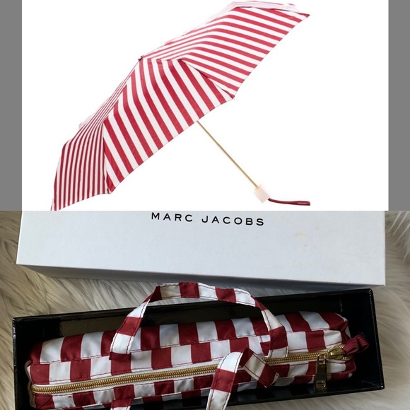 Marc Jacobs Accessories - 🎊Sold🎊Marc Jacobs White/Red Striped Umbrella